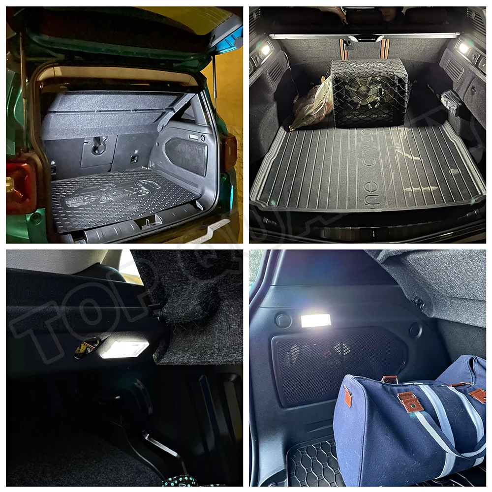 2x For Fiat 500 500L 500X Panda Croma Ritmo Grande Punto Led Luggage Compartment Light Interior LED Trunk Boot Lamps