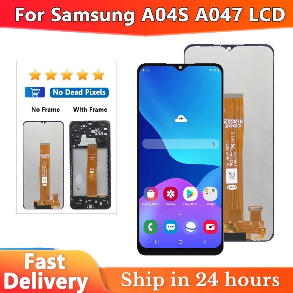 

6.5'' For Samsung A04S LCD Display Touch Screen with frame Digitizer For samsung A047F, A047F/DS, A047F/DSN LCD
