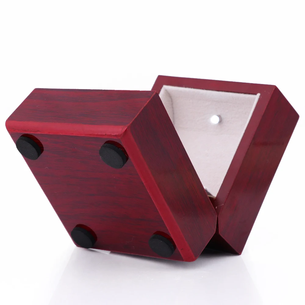 Championship ring box, LED wooden box display box single hole wooden storage box for men’s golf balls