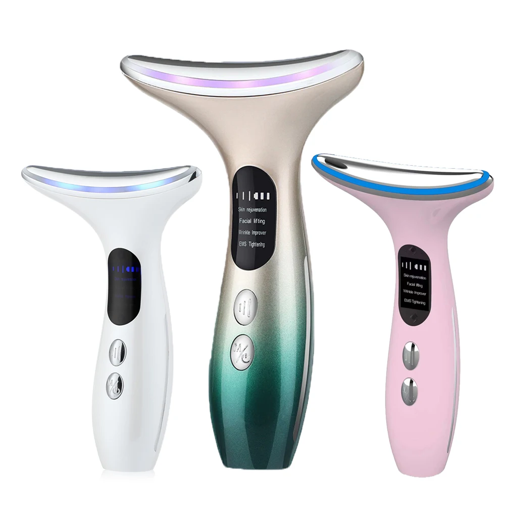Neck Face Massager Skin Care Device EMS Face Neck Lift Red Light Therapy Anti Wrinkle
