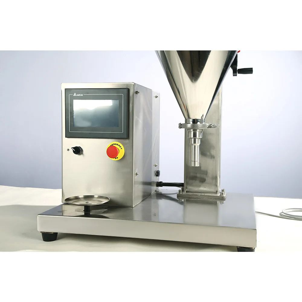 DF-B Semi-automatic Powder Filling Weighing Machine For Flour Milk Dry Talcum Protein Spice Powder Auger Filler