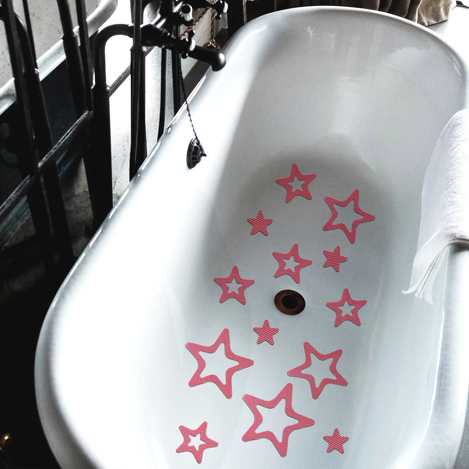 10pcs Star-Shaped Bathtub Stickers Waterproof Anti-Slip Floor Stair Tape Swing Pool Floor Anti-skid Pad