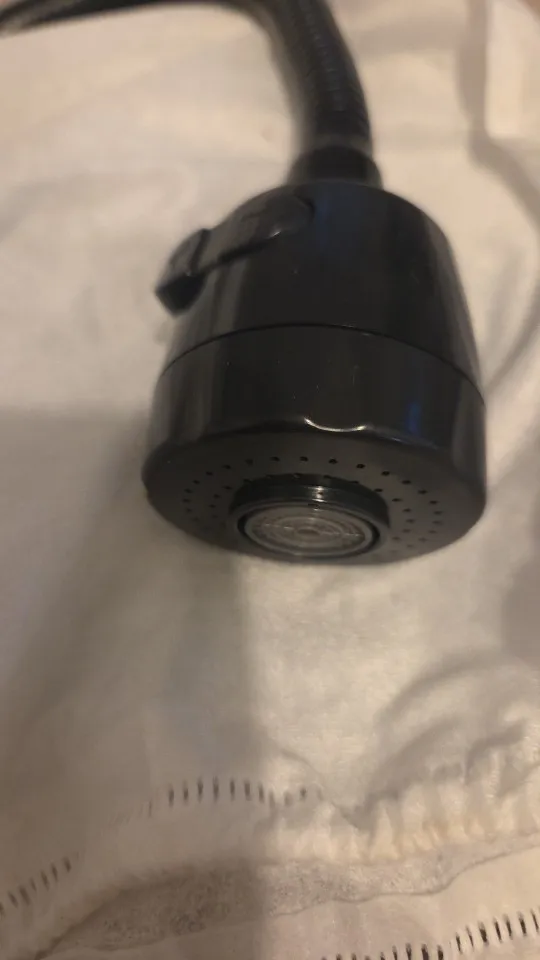 Black Brushed Brass Kitchen Faucet - 360° Rotating Sprayer photo review