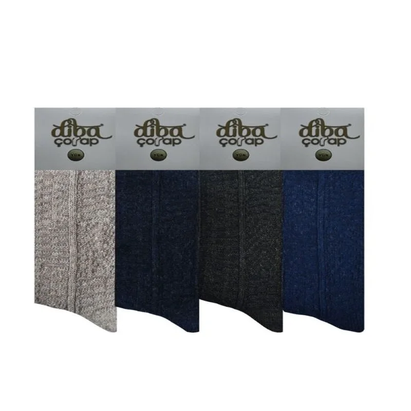 Odix Women's Winter Wool Mixed Color Wool Socks Size 36-40 3 Pairs