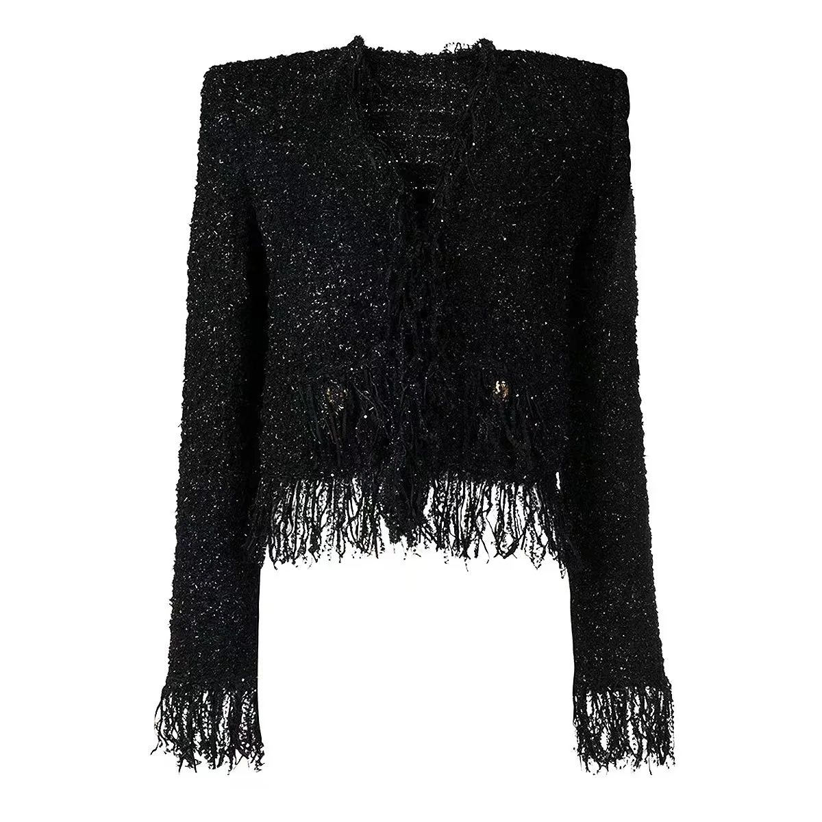 Elegant High Quality Jackets 2024 For Women Coats Jacket Tassel Solid Casual Party Club Summer Newest fashion