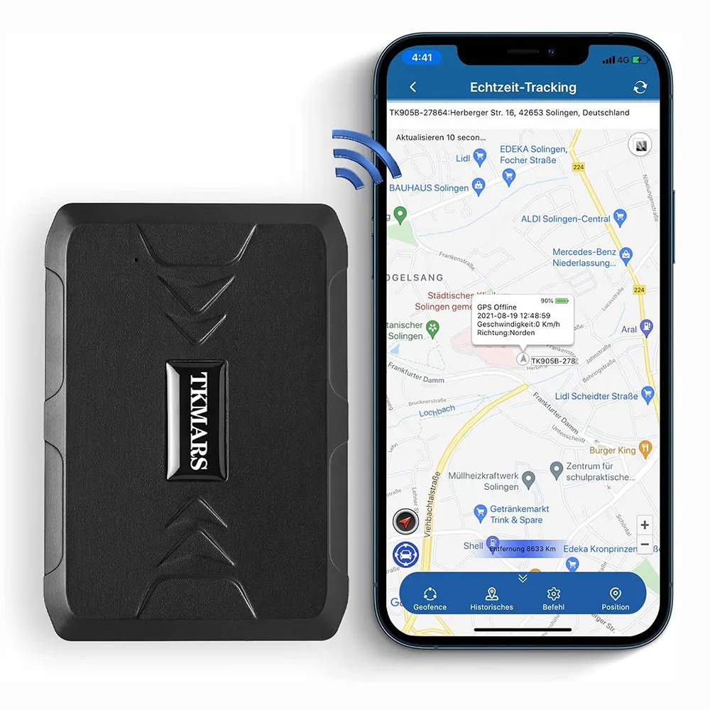 TK915 Strong Magnetic GPS Wireless Positioning Tracker English Version Waterproof 10000mAh Suitable For Overseas No Box bluetooth tracker,smart tracker,wallet tracker,magnetic tracker