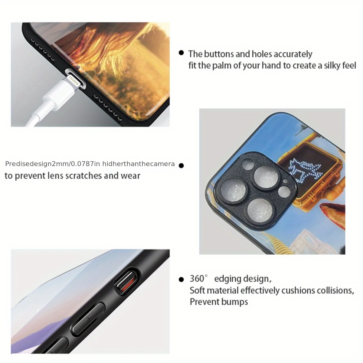 Personalized Mirror Glass Phone Case with Custom Photo and Unique Bumper Design