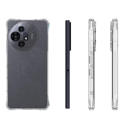 Coque arrière en TPU avec bumper en silicone antichoc et coussins d'air transparents