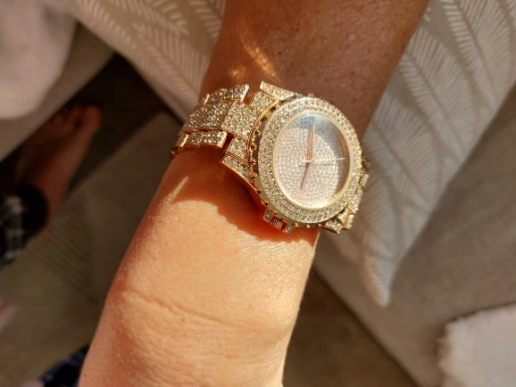luxury quartz watches for women,shiny luxury watches with rhinestones photo review