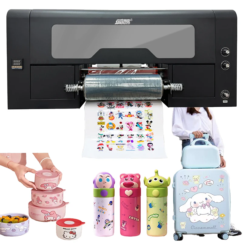 

30cm AB Film UV DTF Sticker Printer Glass Plastic UV DTF Printer Machine a3 all in bottle metal leather wood