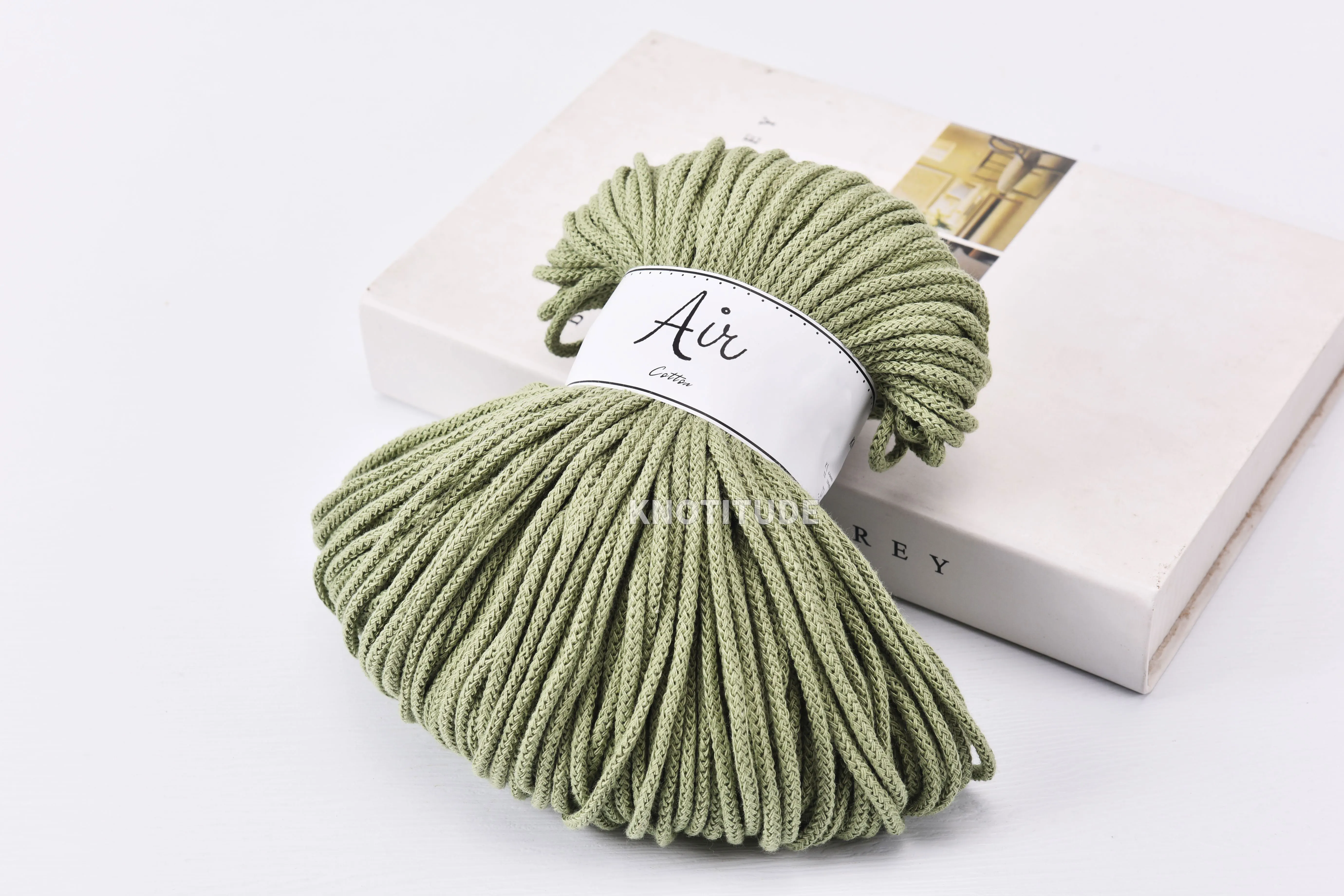 KNOTITUDE Braided Cord 3 mm 100yards Braided Cotton Cord Macrame Rope Premium Yarn Crochet Yarn Macrame String Cotton Yarn 5