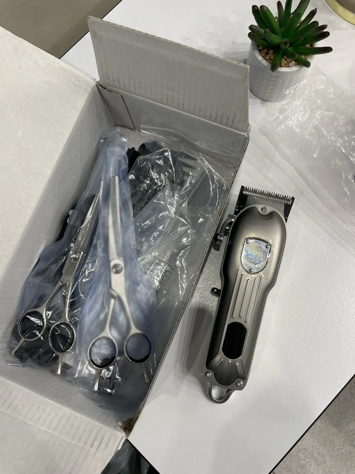Professional Dog Hair Clipper All Metal Rechargeable Pet Trimmer Cat Shaver photo review