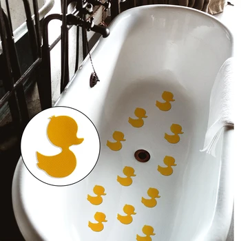 10PCS Duck Design Anti-Slip Shower Stickers – Bathtub & Bathroom Non-Slip Safety Tape for Kids 1