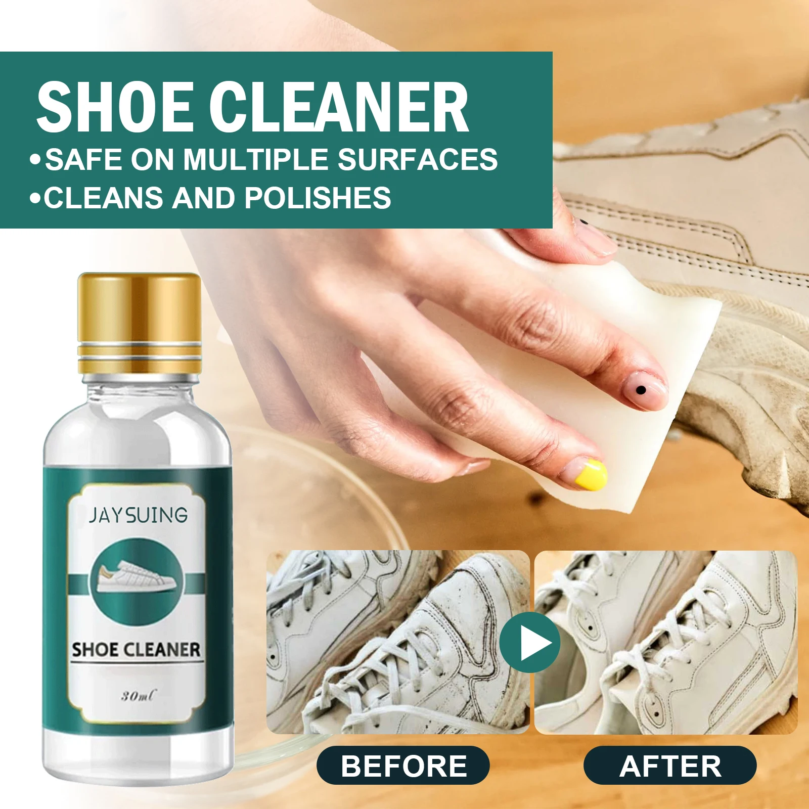 Shoe Cleaner Liquid for Leather Fabric Dust Proof Conservation