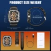 LaNikar New Military Smart Watch for Men1.8'' HD Barrel Screen 50M Waterproof LED Flashlight Fitness Tracker Heart Rate Monitor 6