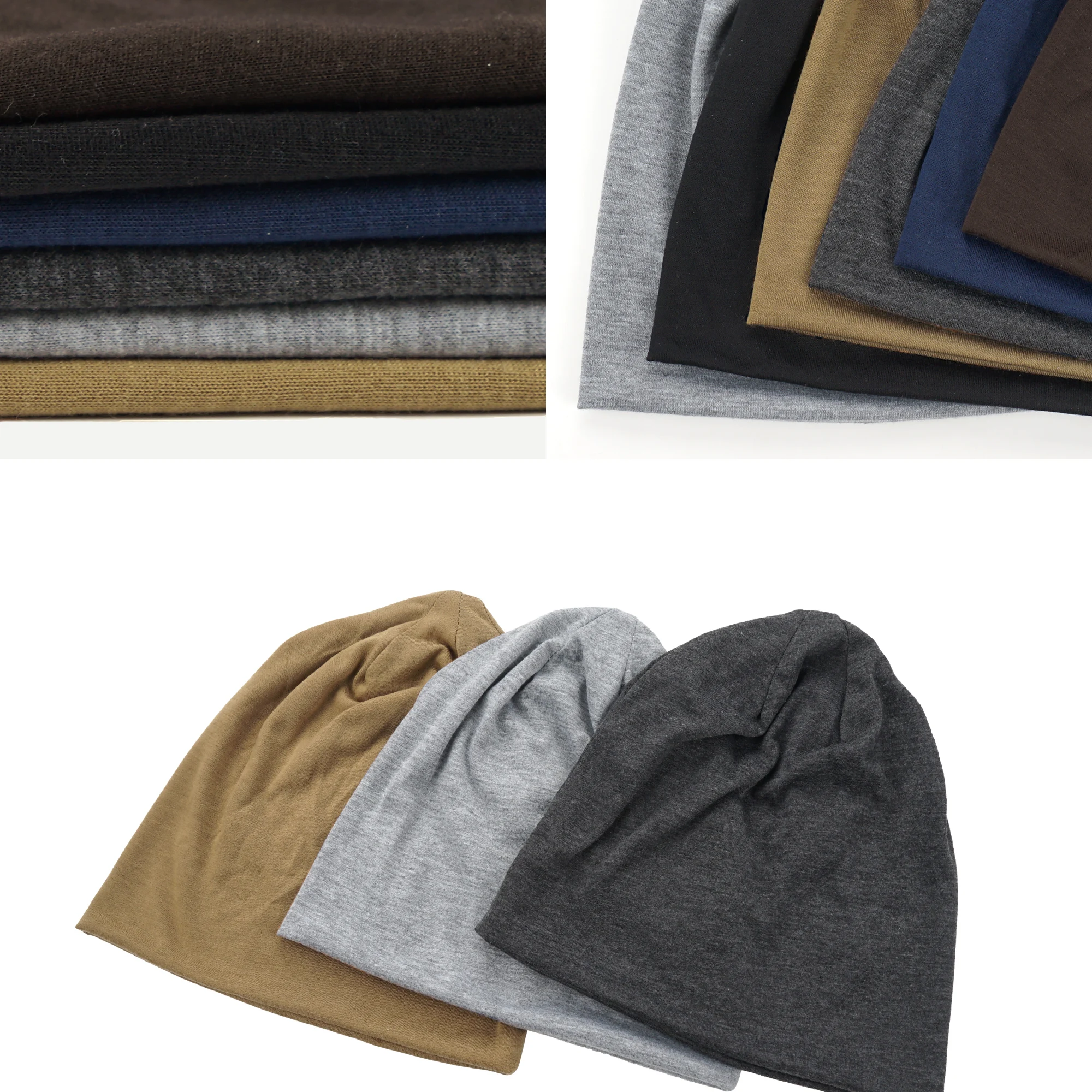 Classical Men's Autumn Winter Hats Solid Color Hip-pop Skullies Female Male Crochet 1PCS