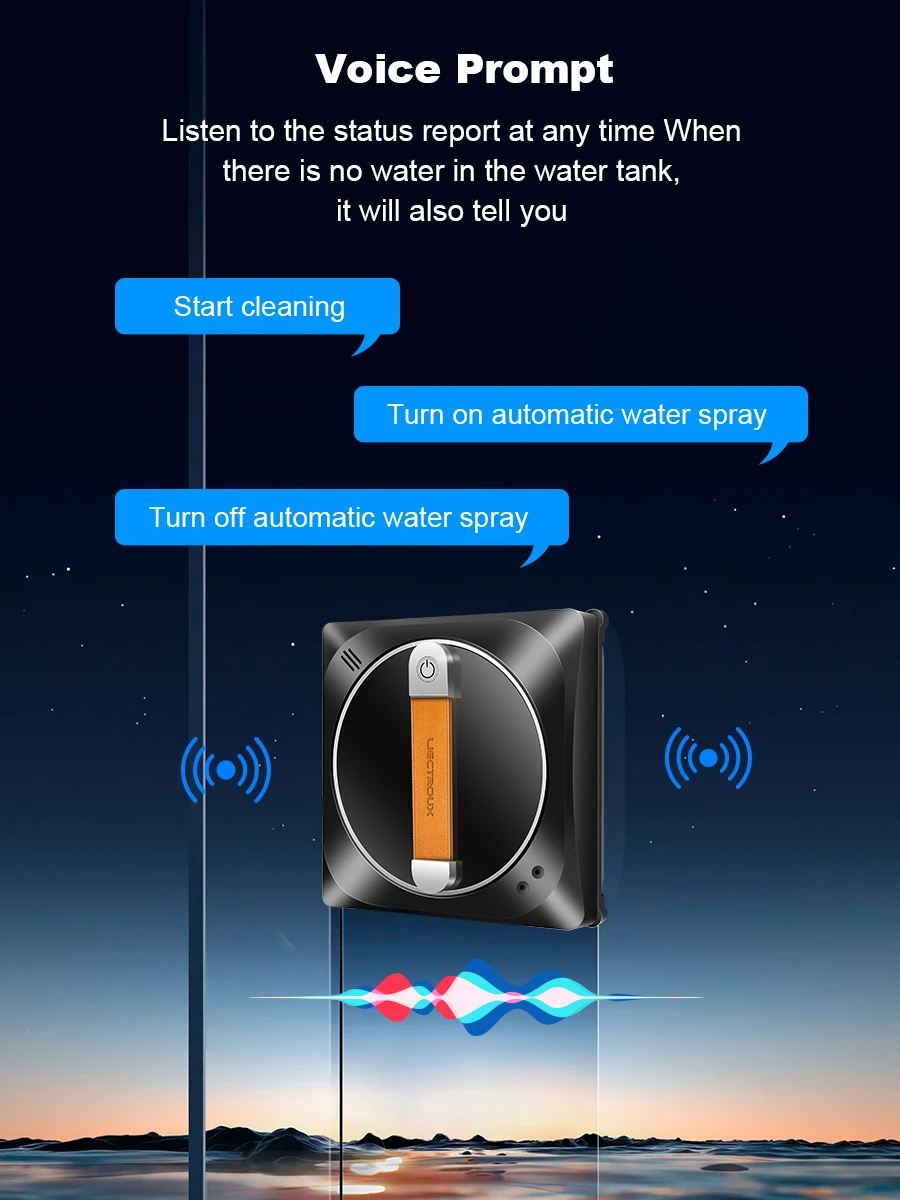 Window Vacuum Robot Cleaner Liectroux YW910,Double Water Spray,Laser Sensor,Home Floor Windows Robot Vacuum Cleaner,App Control 6
