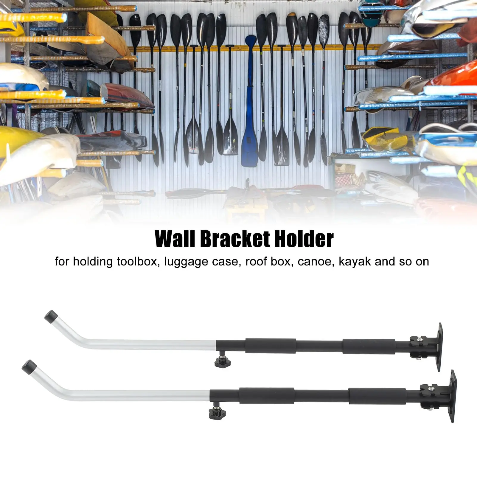 Car Exterior Parts Car Roof Luggage Side Wall Storage Rack Wall Mounted Bracket 75 kg Load Capacity For Surfboards Kayaks