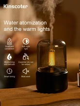  Candlelight Aroma Diffuser Portable 120ml Electric USB Air Humidifier Essential Oil Cool Mist Maker Fogger with LED Night Light 