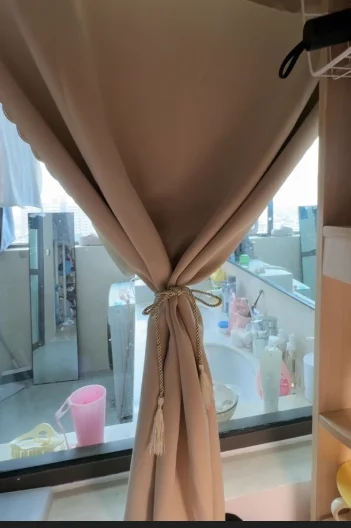 Convenient No Drilling 99% Blackout Bedroom Bay Windows Modrn Short Curtains photo review