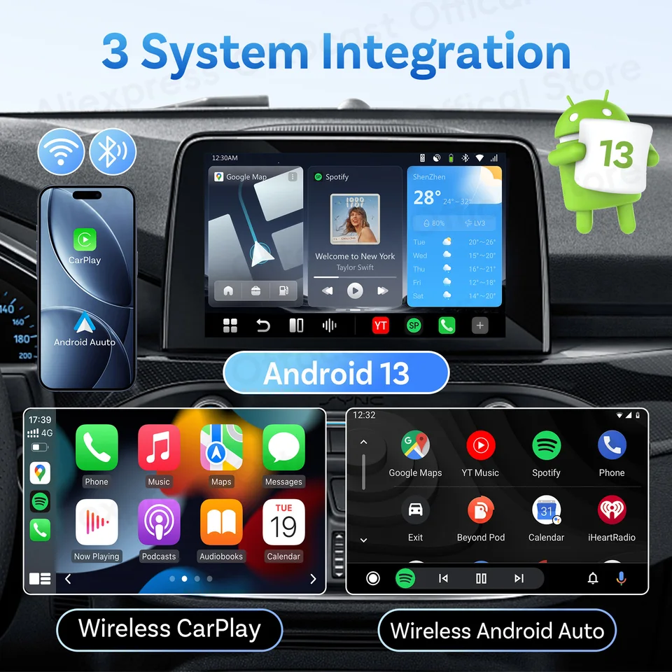 OTTOCAST P3 PRO AI Box Smart SM6225 Android Box Wireless CarPlay