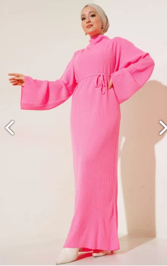 Orrme Triko Elbise 2024 Modello Abaya Dubai Tvolchiye Muslimate Muslauman Elbise Sam Giyim Abaya