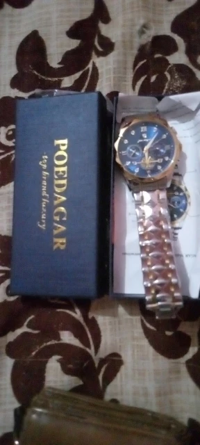 POEDAGAR Luxury Man Wristwatch Waterproof Luminous Chronograph photo review
