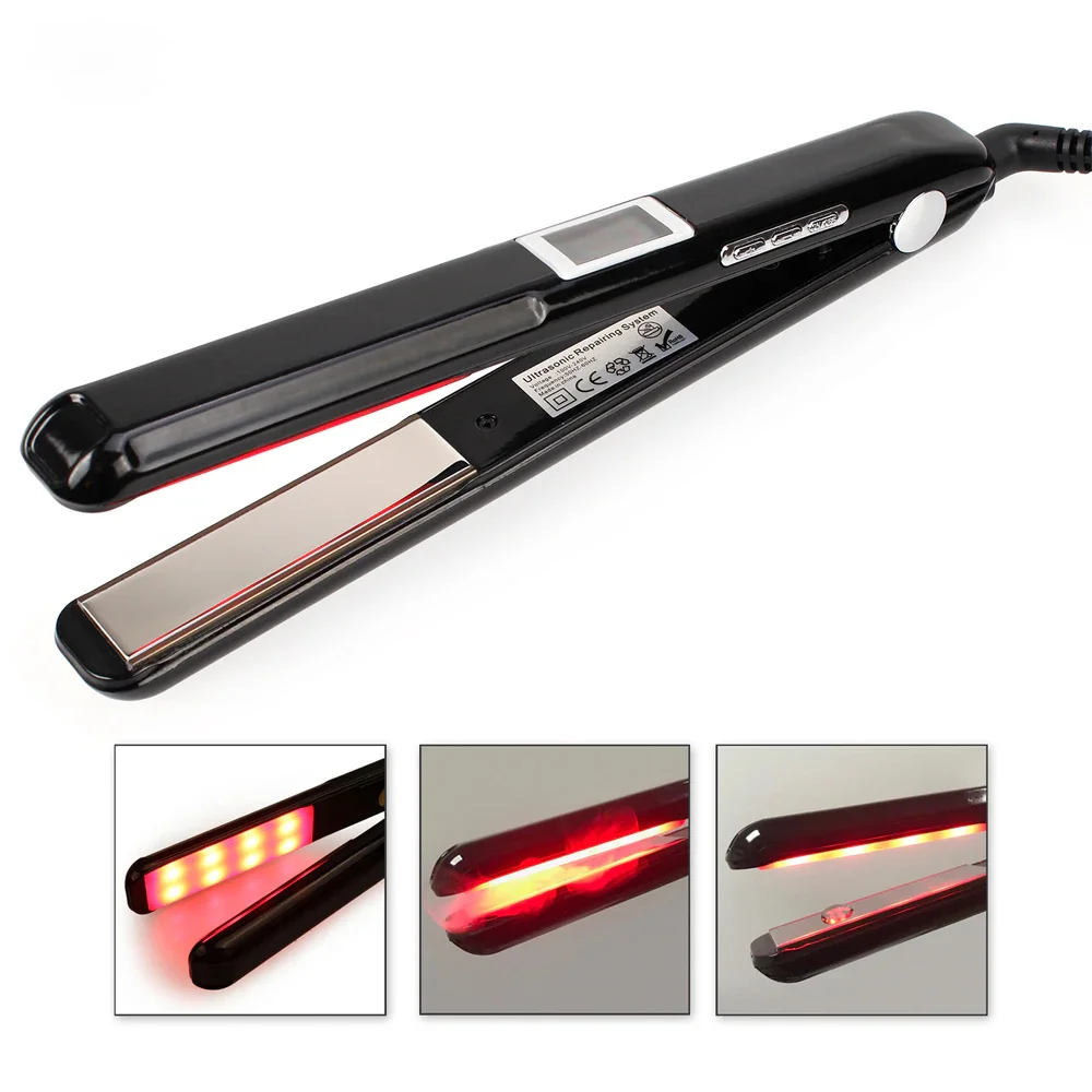 Hair Straightener Ultrasonic Infrared Cold Hair Care Iron Keratin Treatment for Frizzy Hair Recovers the Damaged Hair Flat Irons 3