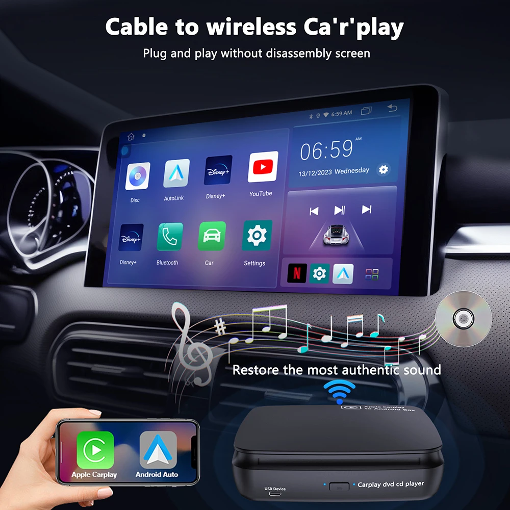 Bonroad ȵ̵ ý  ī÷, ȵ̵ ڵ DVD CD ÷̾ ڽ, USB ̽, , , ̷ ũ,  ũ