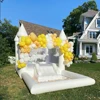 PVC Inflatable White Bounce House Professional Jumping Bouncy Castle Bouncer with Ball Pit&Air Blower For Kids Wedding Party 6