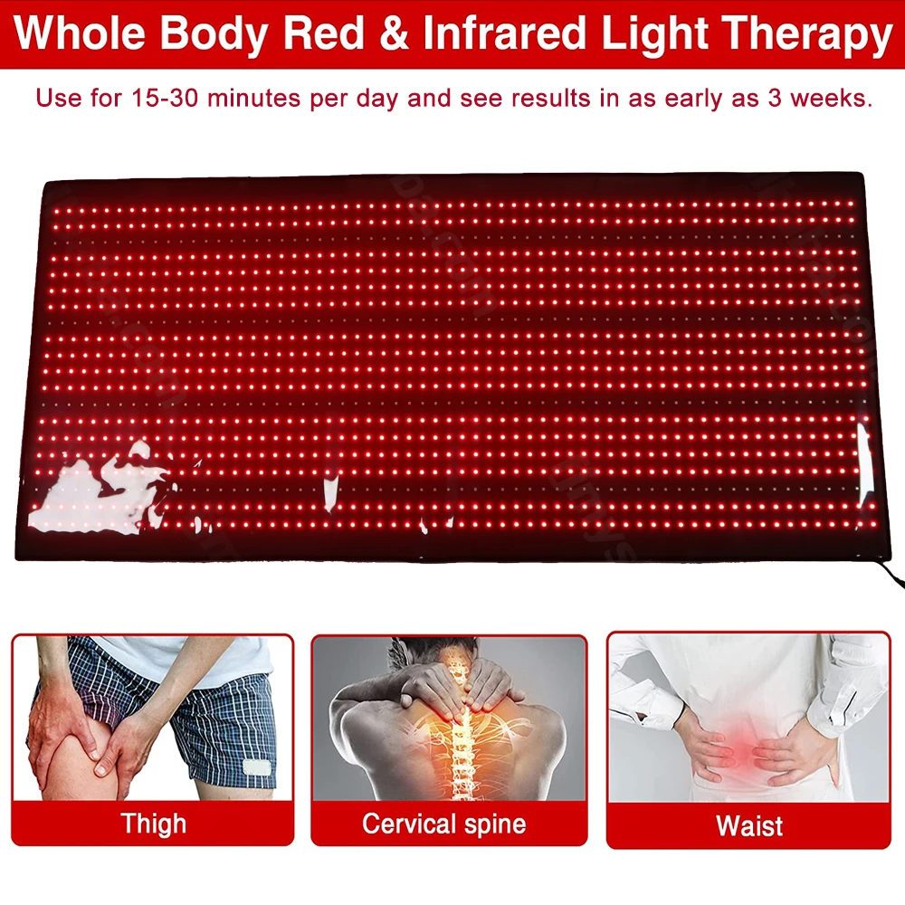 1260pcs Red & Infrared Light Therapy Pad Belt 660nm 850nm Back Waist