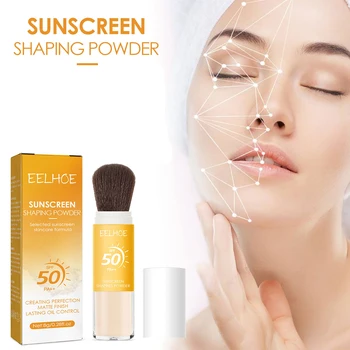 Eelhoe 8g Spf50 Sunscreen Loose Powder Makeup Setting Matte Face Waterproof Invisible Pores Lasting Sunblock Setting Powder 2