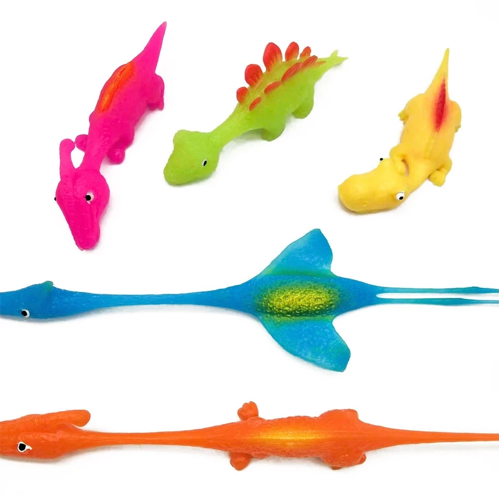 5-20PCS Catapult Launch Dinosaur Fun Tricky Slingshot Chick Practice Chicken Elastic Flying Finger Birds Sticky DecompressionToy fidget toys stress relief toys