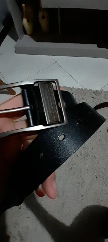 MIDNIGHT SOVEREIGN™ – Black Buckle Genuine Leather Belt photo review