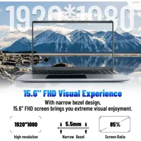 LT1505 15.6 Inch Laptop 16GB DDR4 512GB SSD Intel N5095 IPS Display 1080P Windows11 38000mAh Battery Business Home Laptop 3