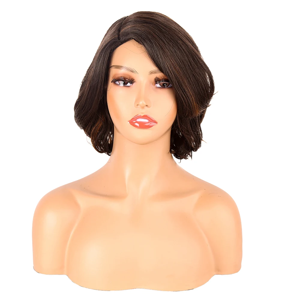 Amir Short Straight Bob Wigs Natural Color Synthetic Hair for Women Daily Cosplay Heat Resistant Fiber Wigs