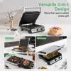 Electric Panini Press Sandwich Maker, 1500W Indoor Grill with Non-Stick Coated Plates, Temperature Control & Removable Drip Tray 6