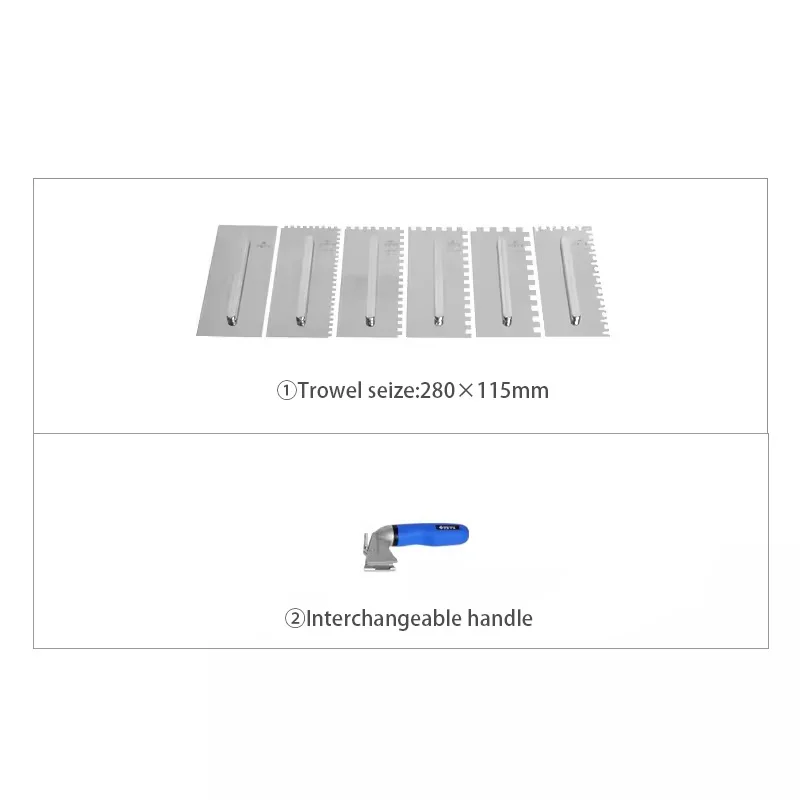 Stainless Steel Switchblade Trowels with 6 Blades and Interchangeable Handle
