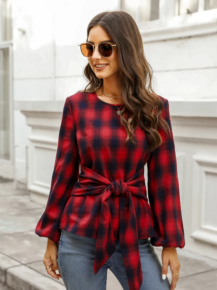 blusa satén roja