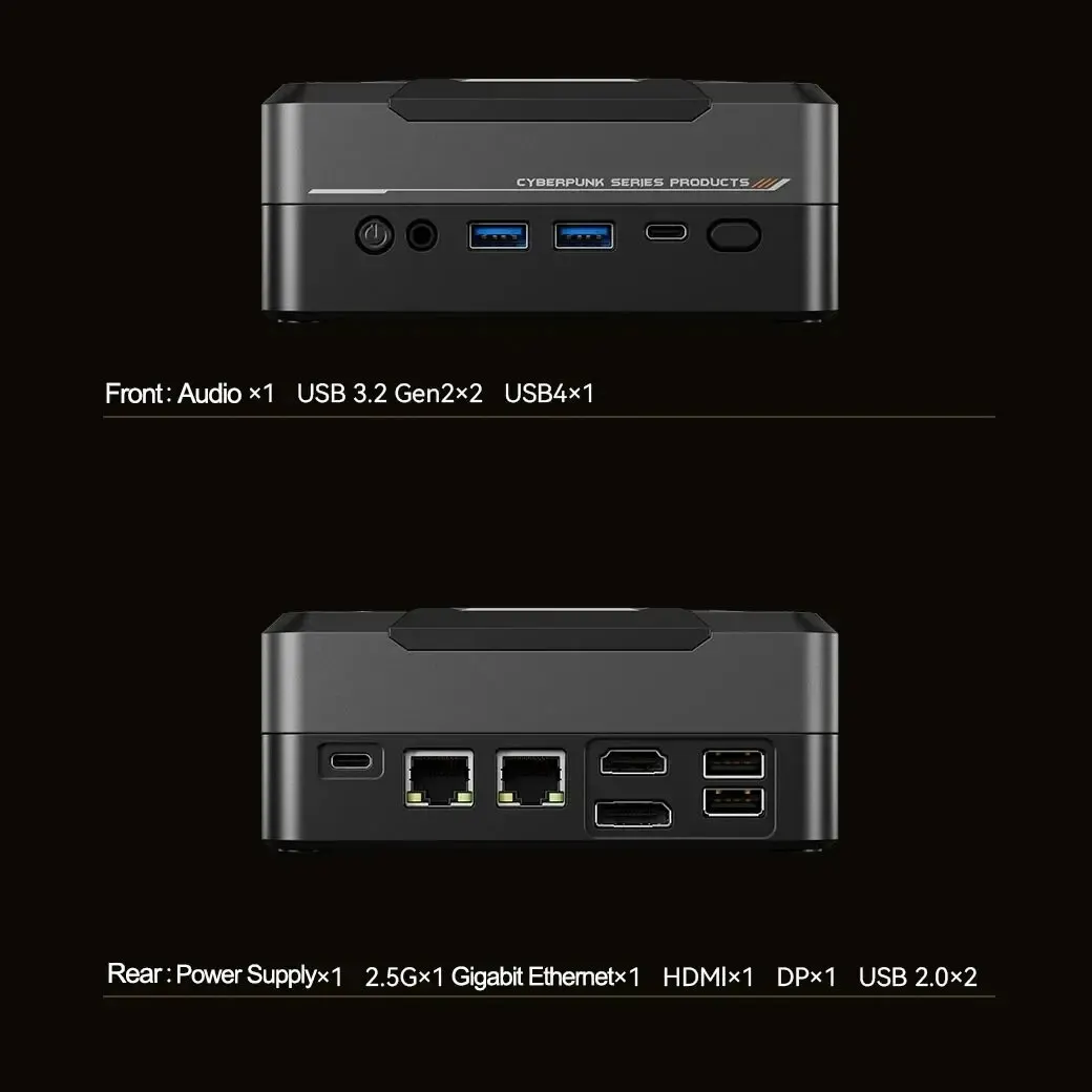 Minipc AMD Ryzen ũž ǻ,  ӿ PC, DDR5 RAM NVMe SSD, CŸ, USB4.0 Ʈ, 4  eGPU, 8K ÷, 7 8845HS