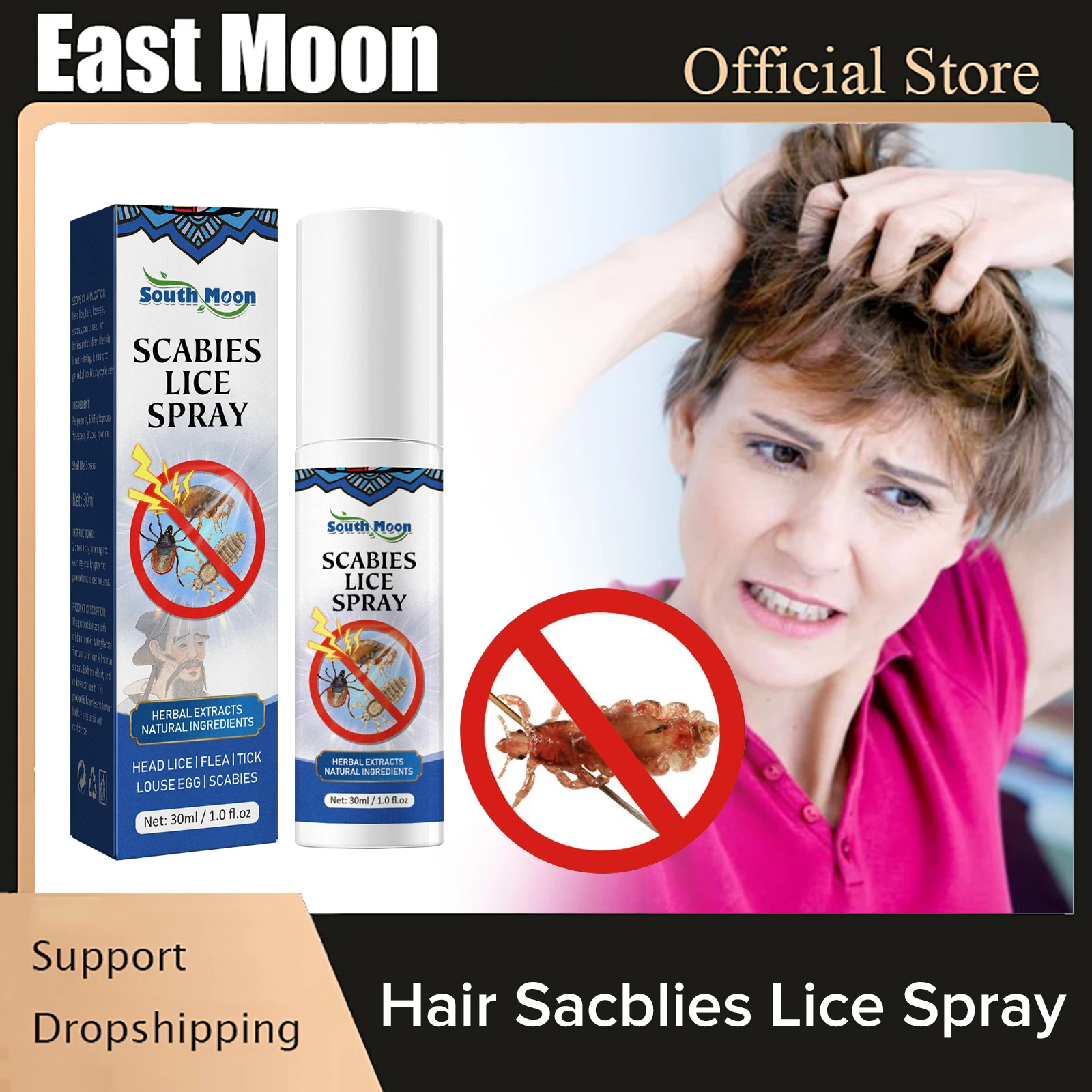 Hair Scabies Lice Removal Spray Antibacterial Lice Eggs Remove Anti-itch  Dandruff Repair Hair Cleaning Mite Remover Liquid Spray - Hair Dry Spray -  AliExpress