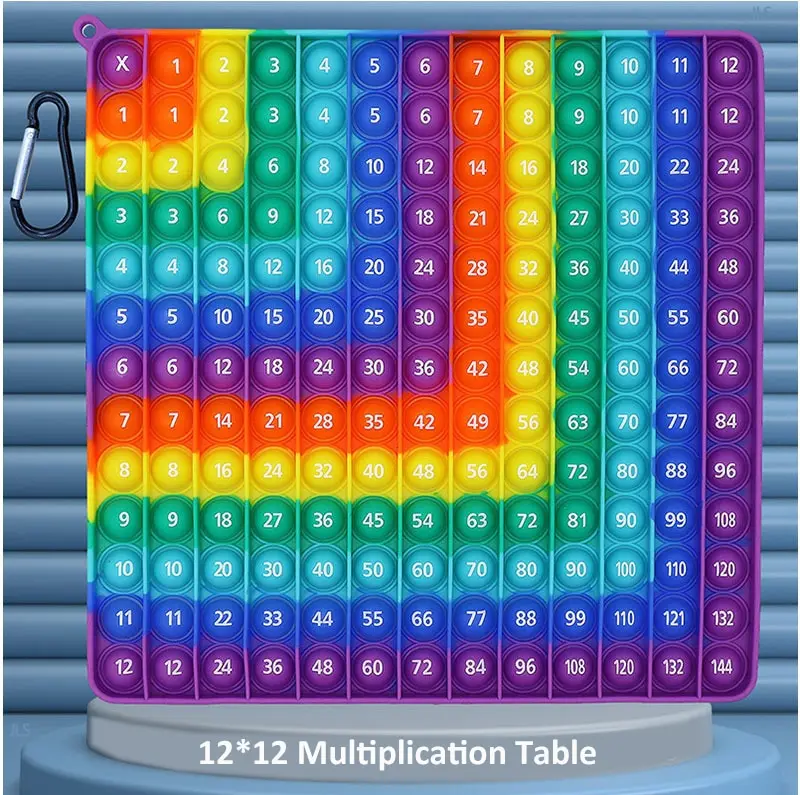 9/10/12 Multiplication Table Montessori Big Size Push Bubble Kids Toy Math Arithmetic Teaching Aids Educational Learning Toys