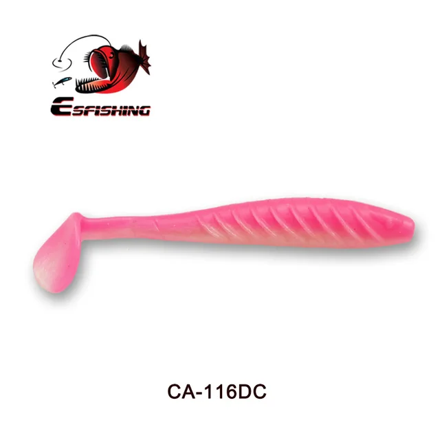ESFISHING Soft Silicone Bait Ripple Shad 100mm 125mm For Pike Bass Fishing T Tail Jigging Pesca Artificial Fishing Lure Tackle CA116DC