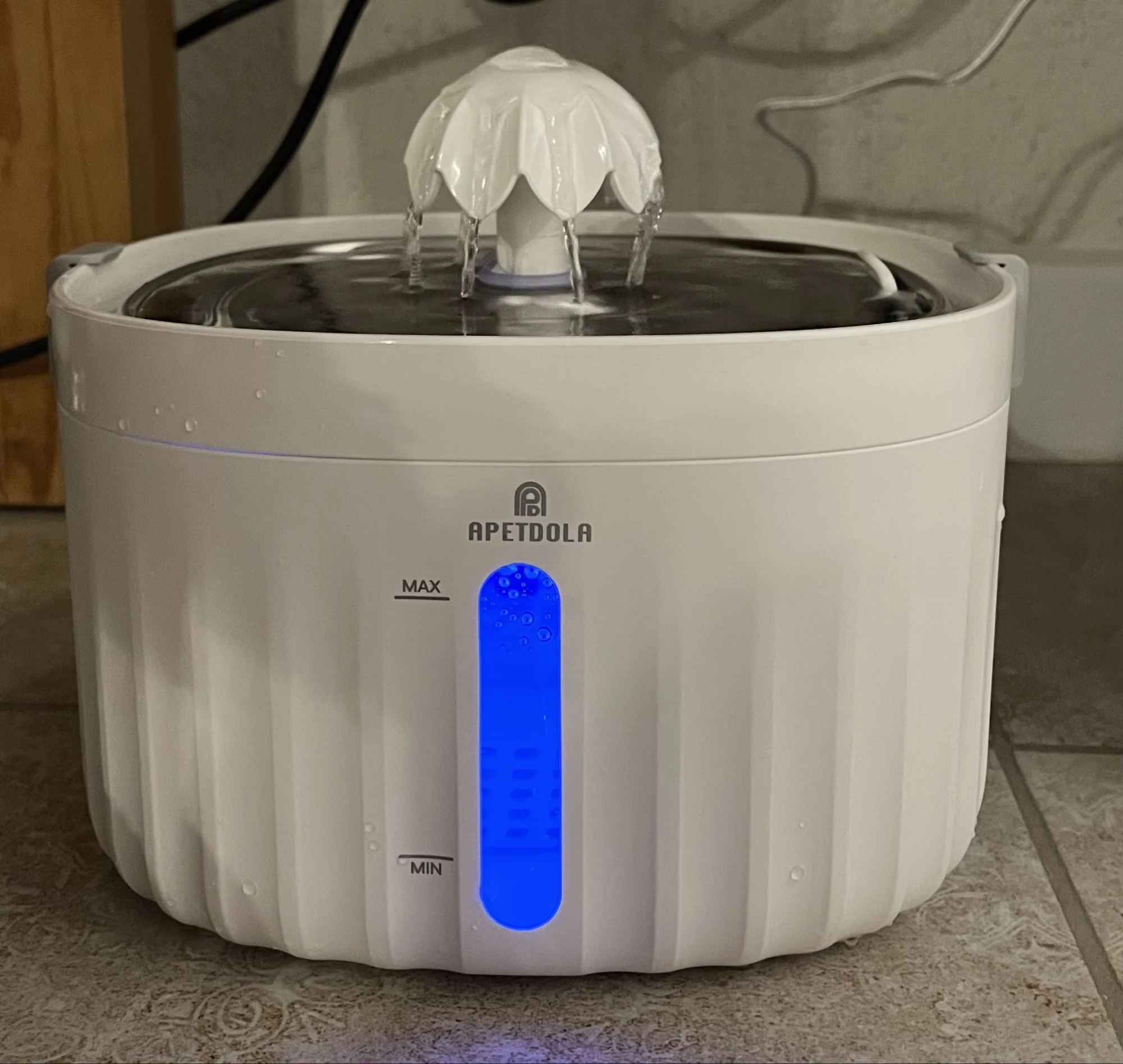 APETDOLA Cat Water Fountain Automatic Pet Water Dispenser for Cats Dogs with Stainless Steel Tray 6-level Filtering System fp10 photo review