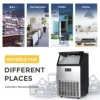 Commercial Ice Maker Machine, 101lbs/24H Stainless Steel Under Counter ice Machine with 32lbs Ice Storage Capacity, Frees 6