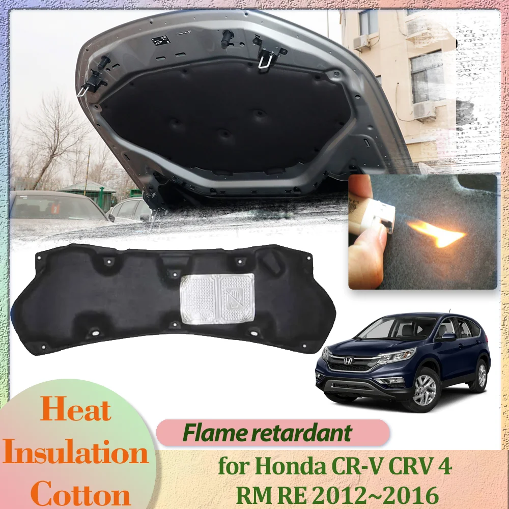 White Engine Hood Insulation Pad – Soundproof & Heat Shield For Honda CR-V 2023-2025