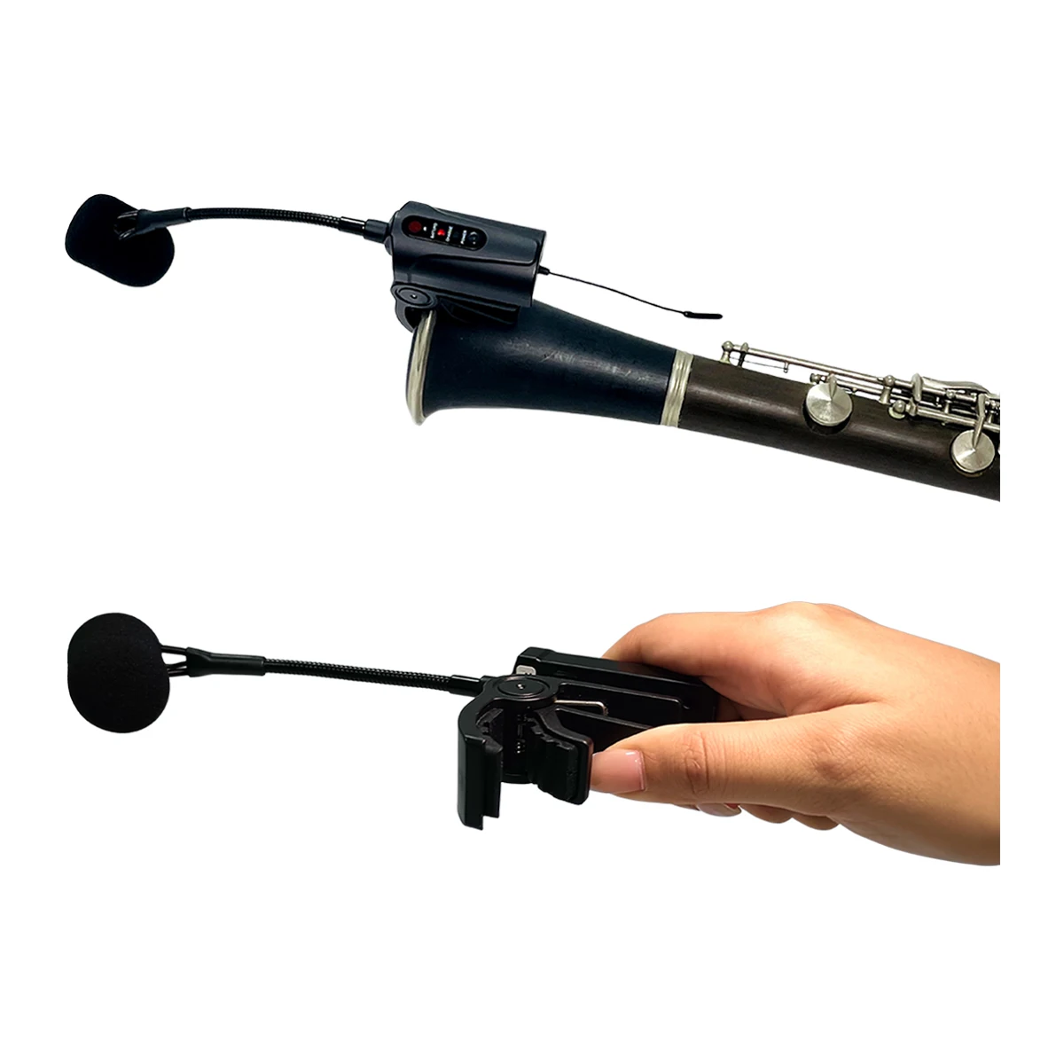 Wireless Clarinet Microphone System UHF Condenser for Clarinetist Playing Studio Recording Stage Live Performance Acemic KT-5