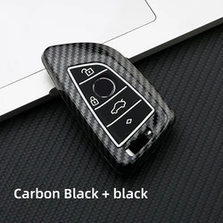 Premium Carbon Fiber Car Key Case Cover - Sleek & Durable Protection (Carbon black)