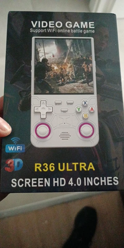 Nueva consola de juegos portátil ultra retro R36, sistema Linux de código abierto de 4,0 pulgadas, reproductor de vídeo portátil de 128GB, consola de juegos portátil photo review