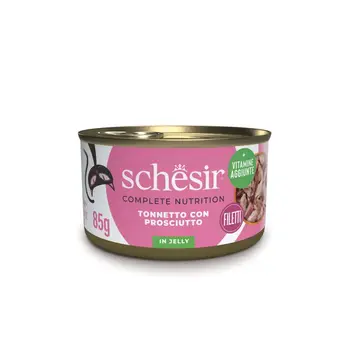 Schesir Gatto Complete Nutrition Jelly Lattina 85gr Tonnetto con Prosciutto